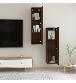 Meubles TV muraux 2 pcs Chêne marron 30,5x30x110 cm