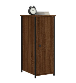 Table de chevet chêne marron 32x42x80 cm bois d'ingénierie