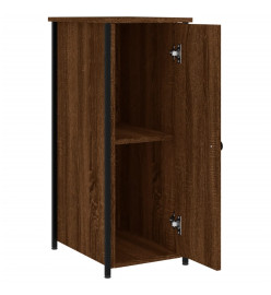 Table de chevet chêne marron 32x42x80 cm bois d'ingénierie