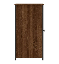 Table de chevet chêne marron 32x42x80 cm bois d'ingénierie