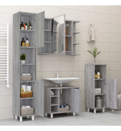 Ensemble d'armoires de salle de bain 4 pcs sonoma gris