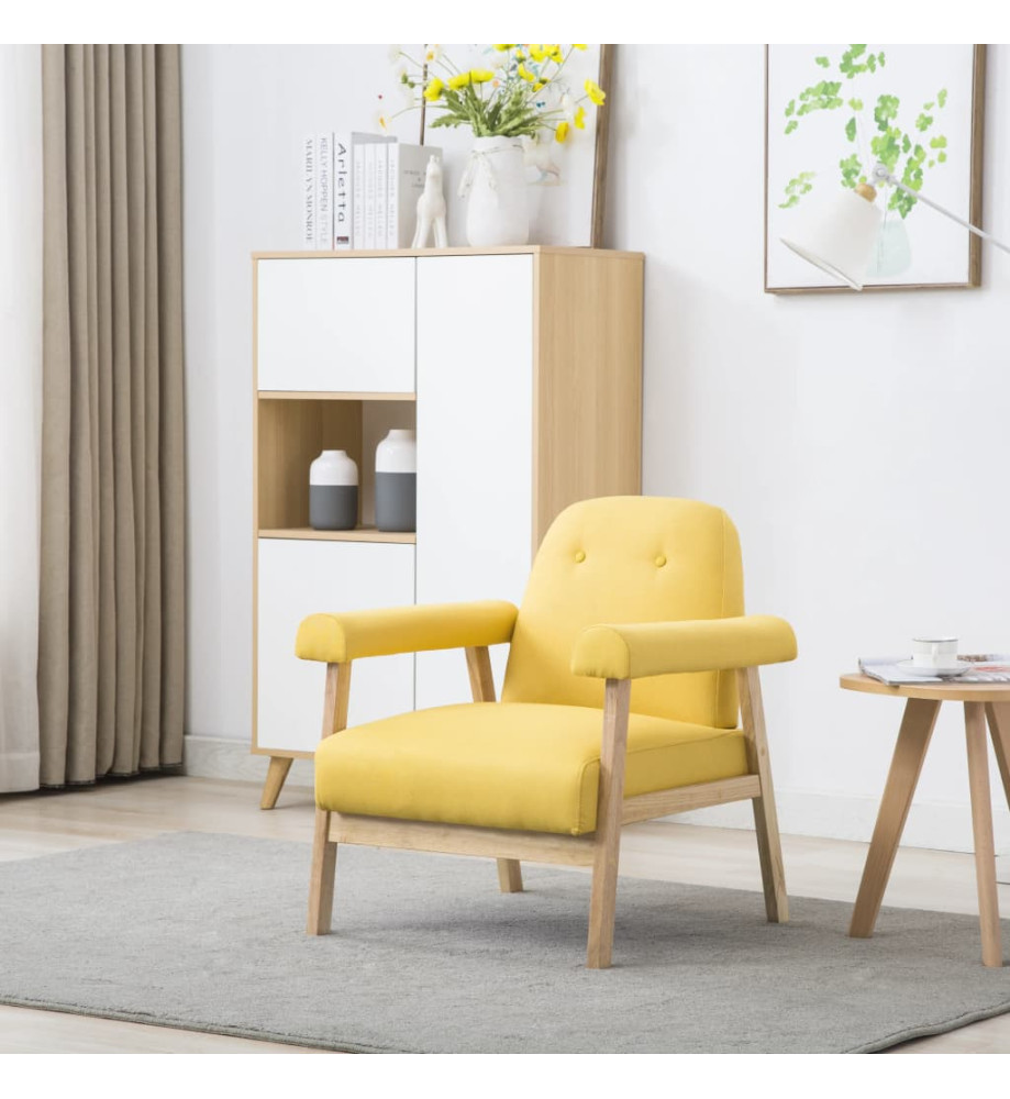 Fauteuil Jaune Tissu