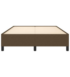 Cadre de lit Marron foncé 140x200 cm Tissu
