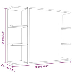 Ensemble d'armoires de salle de bain 4 pcs chêne fumé