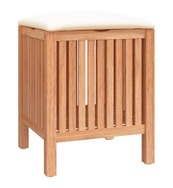 Tabouret de salle de bain 40,5x40x52 cm Bois massif de noyer