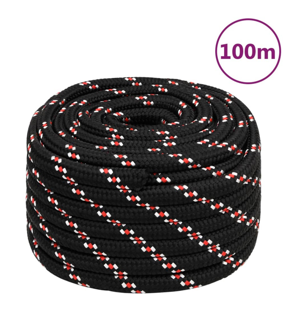 Corde de bateau Noir 20 mm 100 m Polypropylène