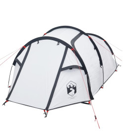 Tente de camping 4 personnes blanc 360x135x105 cm taffetas 185T