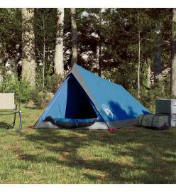 Tente de camping 2 personnes bleu 200x120x88/62cm taffetas 185T