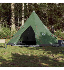 Tente de camping 4 personnes vert 367x367x259 cm taffetas 185T