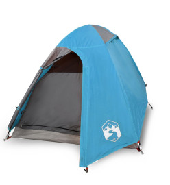 Tente de camping 2 personnes bleu 254x135x112 cm taffetas 185T