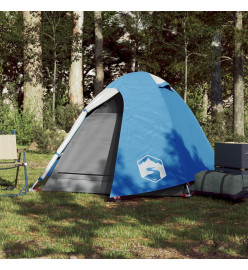 Tente de camping 2 personnes bleu 254x135x112 cm taffetas 185T