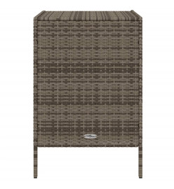 Armoire de rangement de jardin gris 55x59x80 cm résine tressée