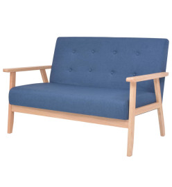 Ensemble de canapé 2 pcs Tissu bleu