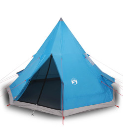 Tente de camping 4 personnes bleu 367x367x259 cm taffetas 185T