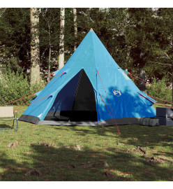 Tente de camping 4 personnes bleu 367x367x259 cm taffetas 185T