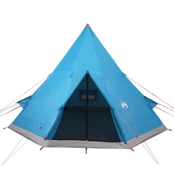 Tente de camping 4 personnes bleu 367x367x259 cm taffetas 185T