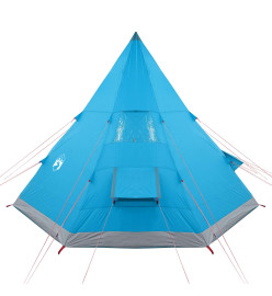 Tente de camping 4 personnes bleu 367x367x259 cm taffetas 185T