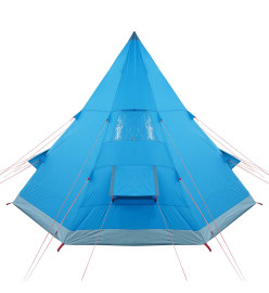 Tente de camping 4 personnes bleu 367x367x259 cm taffetas 185T