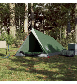 Tente de camping 2 personnes vert 200x120x88/62cm taffetas 185T