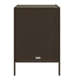Armoire de rangement de jardin marron 55x59x80cm résine tressée