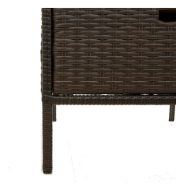 Armoire de rangement de jardin marron 55x59x80cm résine tressée