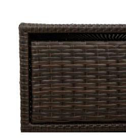 Armoire de rangement de jardin marron 55x59x80cm résine tressée