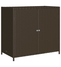 Armoire de rangement de jardin marron 83x45x76cm résine tressée