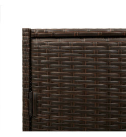 Armoire de rangement de jardin marron 83x45x76cm résine tressée