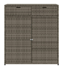 Armoire de rangement de jardin gris 105x55x113cm résine tressée
