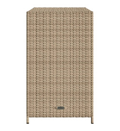 Armoire de rangement de jardin beige 83x45x76 cm résine tressée