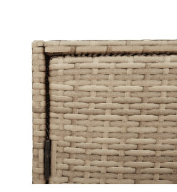 Armoire de rangement de jardin beige 83x45x76 cm résine tressée
