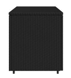 Armoire de rangement jardin noir 110x55x60,5 cm résine tressée
