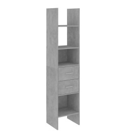 Ensemble de bibliothèque 4 pcs Gris béton Aggloméré