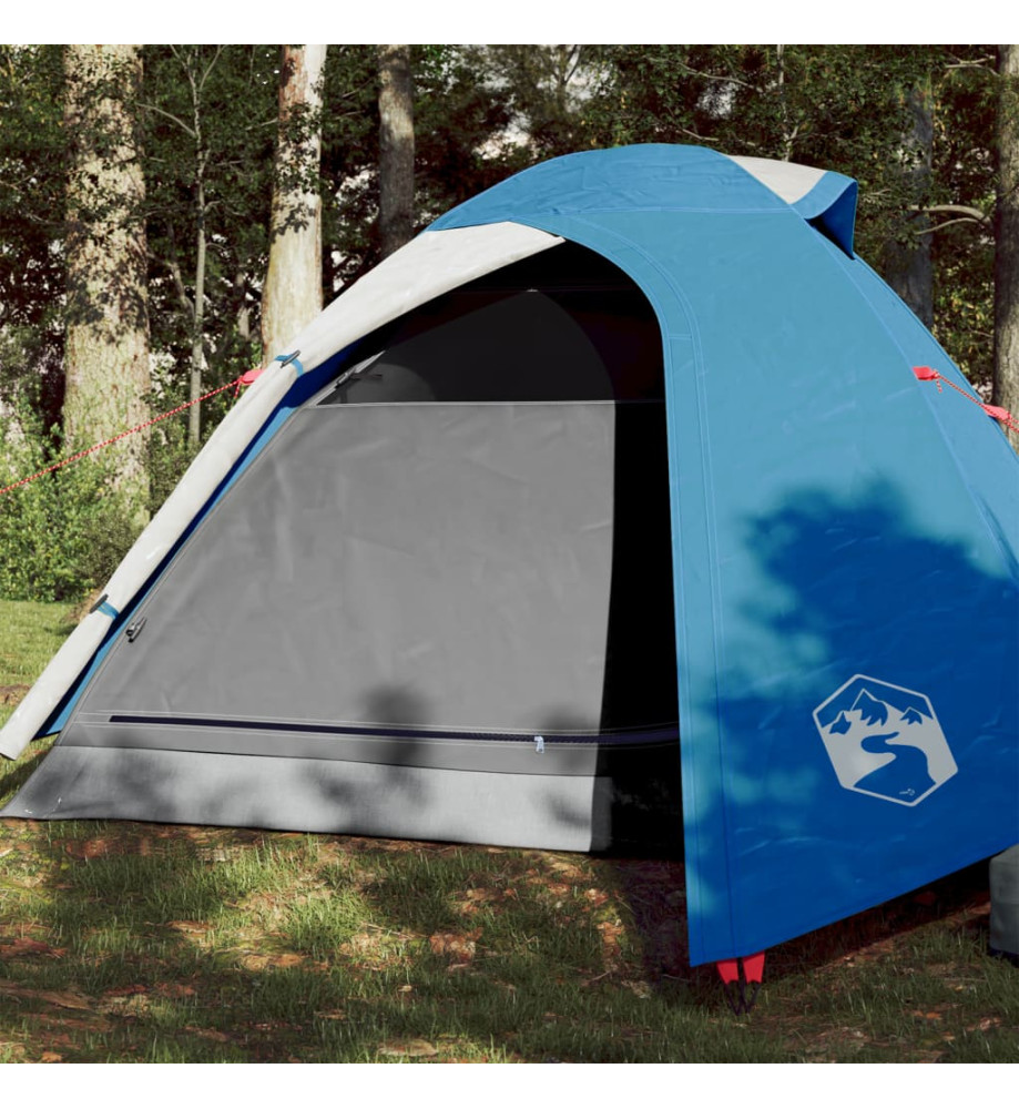 Tente de camping 2 personnes bleu 264x210x125 cm taffetas 185T