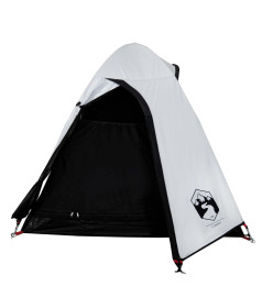 Tente de camping 2 personnes blanc 254x135x112 cm taffetas 185T