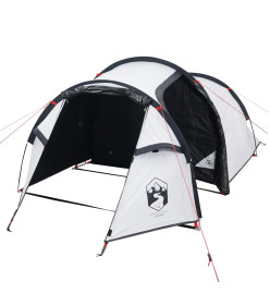 Tente de camping 3 personnes blanc 370x185x116 cm taffetas 190T