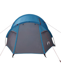 Tente de camping 3 personnes bleu 370x185x116 cm taffetas 185T