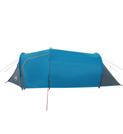 Tente de camping 3 personnes bleu 370x185x116 cm taffetas 185T