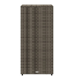 Armoire de rangement de jardin gris 50x55x115 cm résine tressée