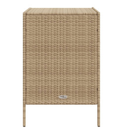 Armoire de rangement de jardin beige 55x59x80 cm résine tressée