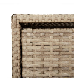 Armoire de rangement de jardin beige 55x59x80 cm résine tressée