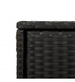 Armoire de rangement de jardin noir 105x55x113cm résine tressée
