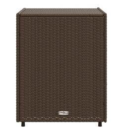 Armoire de rangement de jardin marron 55x59x69cm résine tressée