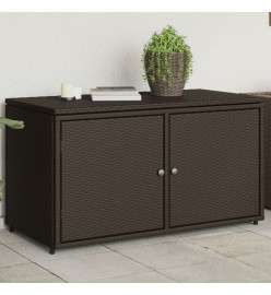 Armoire de rangement jardin marron 110x55x60,5cm résine tressée