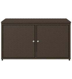 Armoire de rangement jardin marron 110x55x60,5cm résine tressée