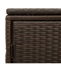 Armoire de rangement jardin marron 110x55x60,5cm résine tressée
