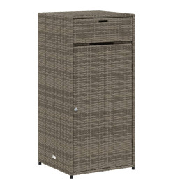 Armoire de rangement de jardin gris 55x55x111 cm résine tressée