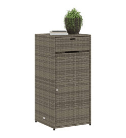 Armoire de rangement de jardin gris 55x55x111 cm résine tressée