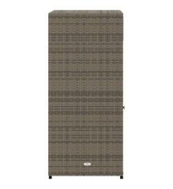 Armoire de rangement de jardin gris 55x55x111 cm résine tressée