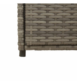 Armoire de rangement de jardin gris 55x55x111 cm résine tressée
